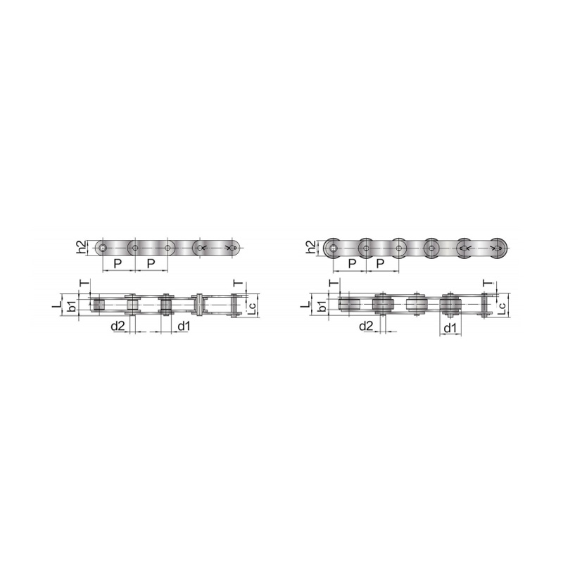 Double pitch conveyor Chain