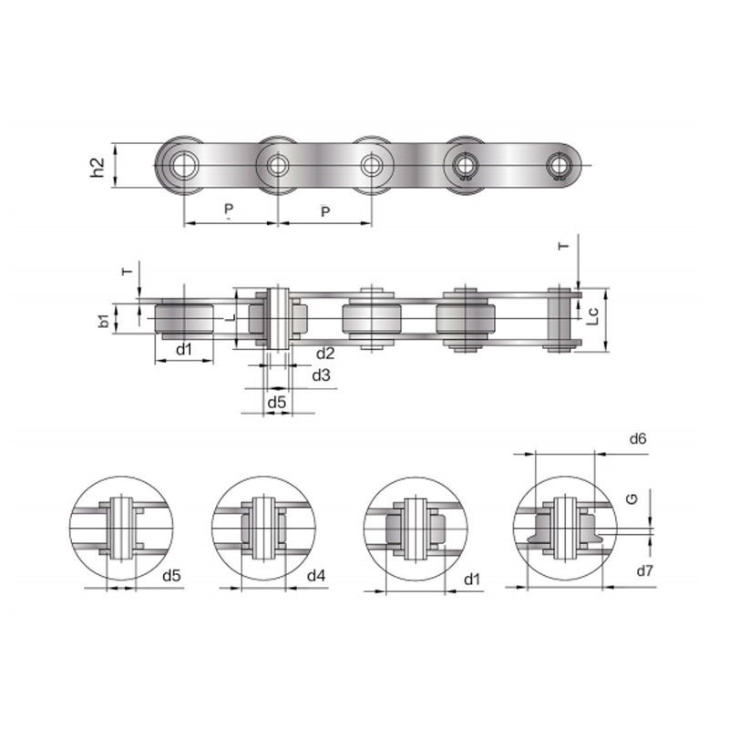 Hollow pin Conveyor Chain (FVC Series) para sa European market