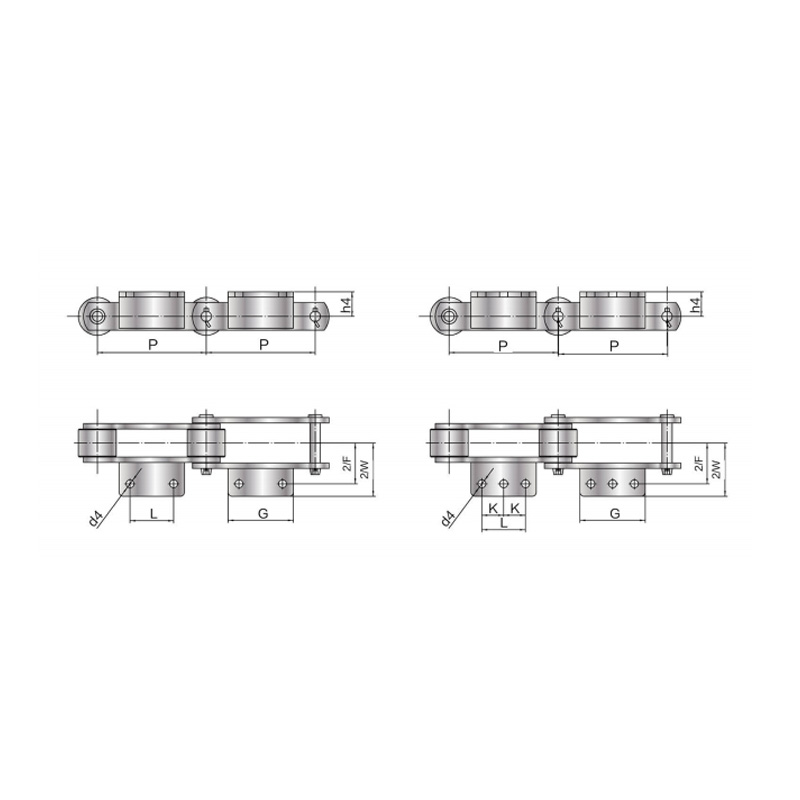 RF type conveyor Chain na may attachment