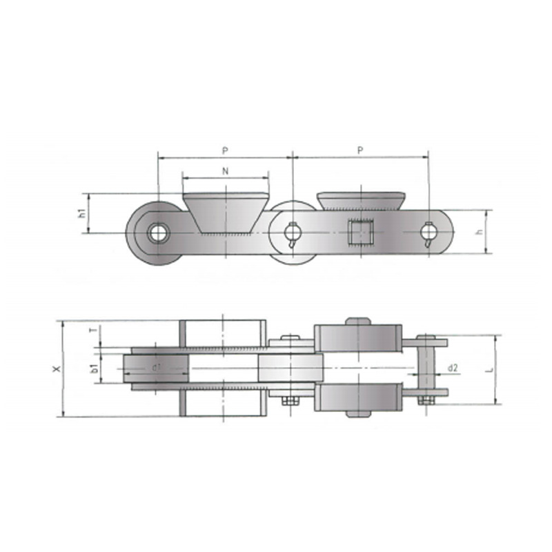 Metallurgical Welded plate conveyor Chain