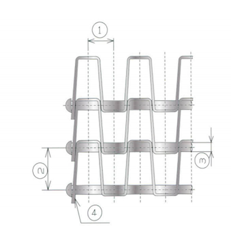 Makinarya ng pagkain Flat Wire Conveyor Belt
