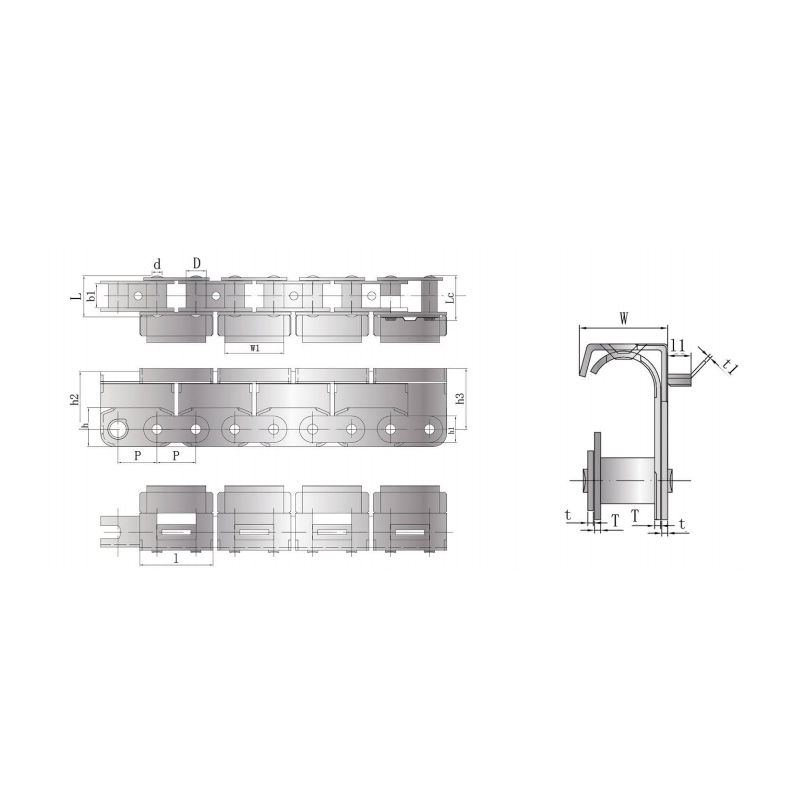 Naka-imbak na Frozen Food Conveyor Chain